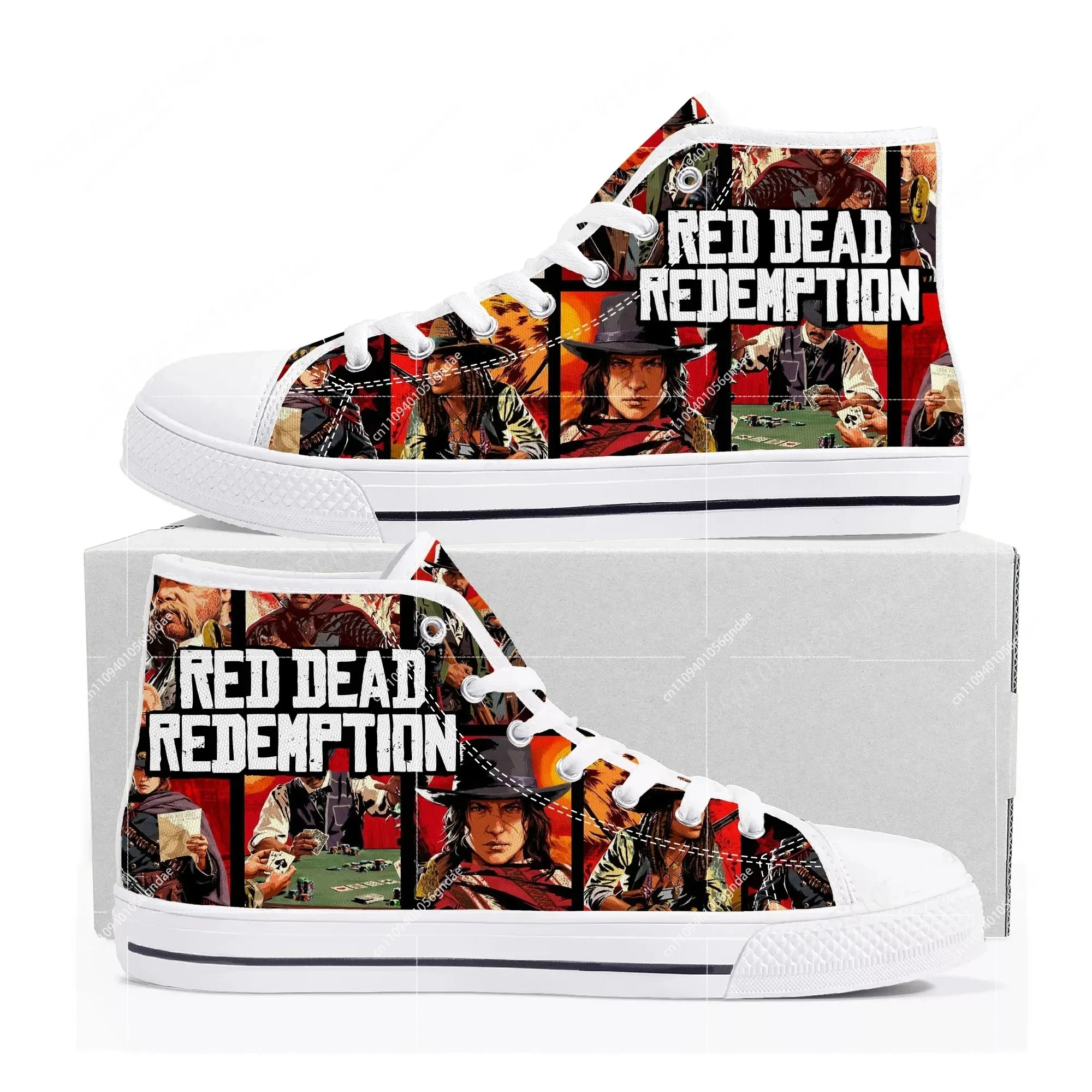 Men Shoes Red - Videospiel Red Dead Redemption High-Top-Sneaker für