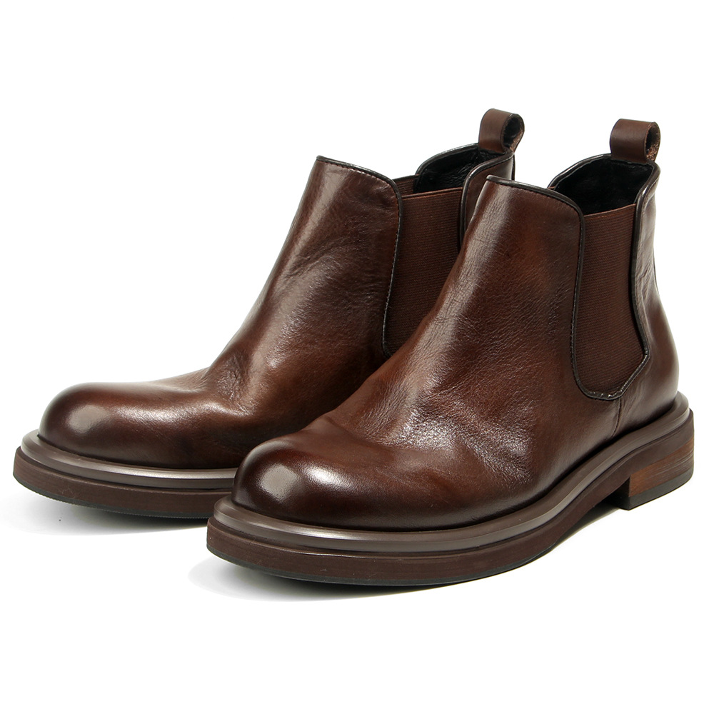 Men Shoes Trainers - Herren Chelsea Stiefel High Top Echtes