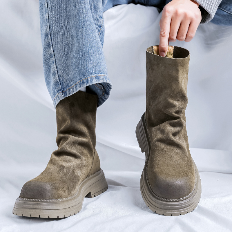 Men Shoes Trends - Herrenmode Punk Rock hohe Plateaustiefel Designer