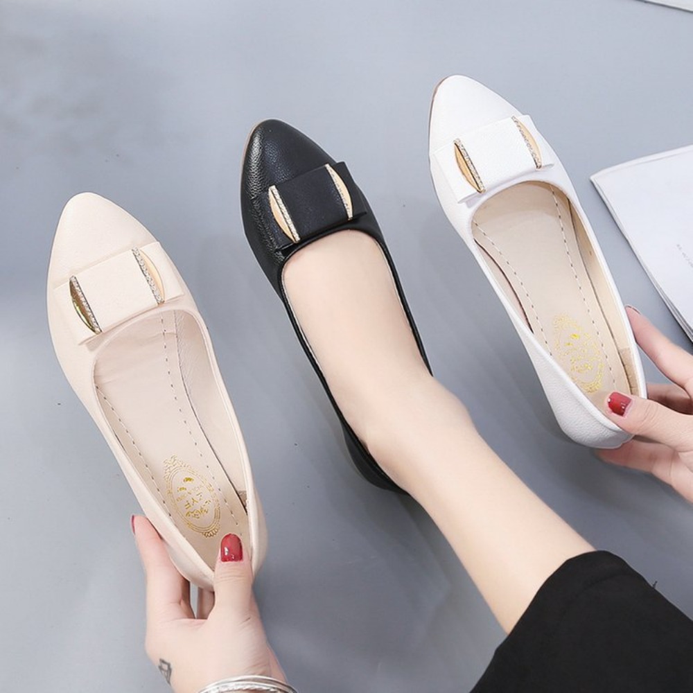Dress Shoe Pointed - Damen Trend Flache Lässige Leichte Büro-Schuhe
