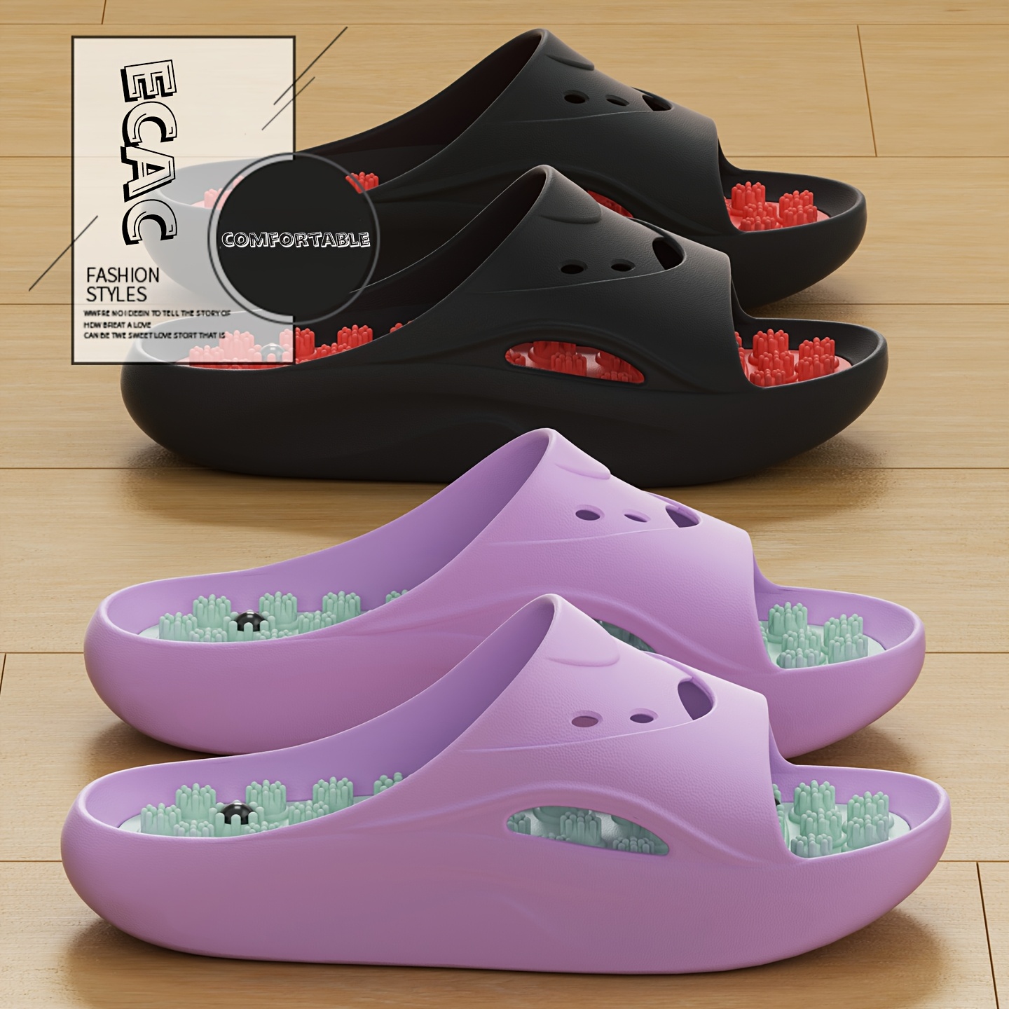 Men Shoes On Sale - Damen Herren EVA Massage-Hausschuhe mit Dicker