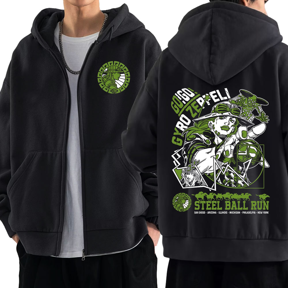 Men'S Shoes Good For Running - Anime Jojo Bizarre Adventure Zipper Hoodies