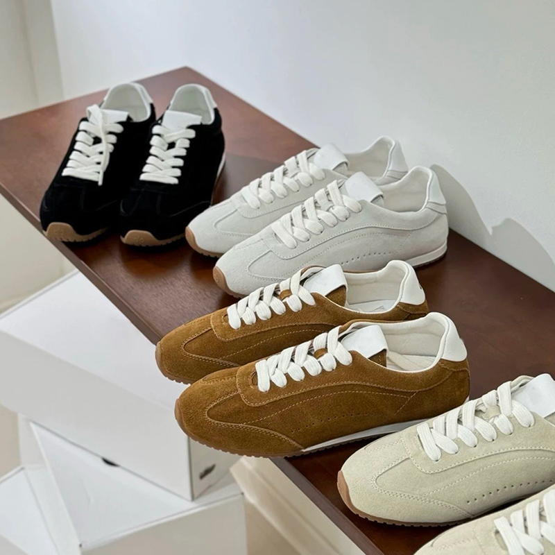 Casual Sneaker Low - Unisex Damen Freizeitschuhe Echtes Leder Wildleder