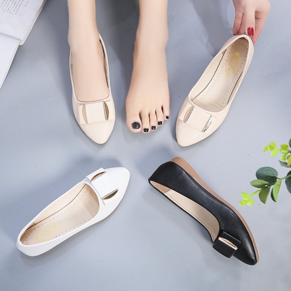 Dress Shoe Pointed - Damen Trendige Leichte Büro-Slipper Flache Schuhe