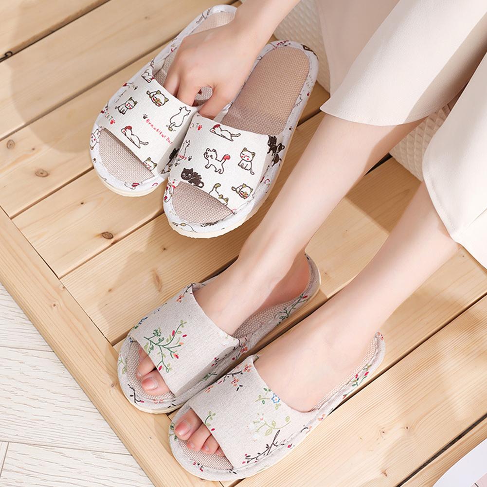 Men Shoes On Sale - Damen Leinen-Hausschuhe Leichte Sommer-Sandalen Atmungsaktive Komfortable