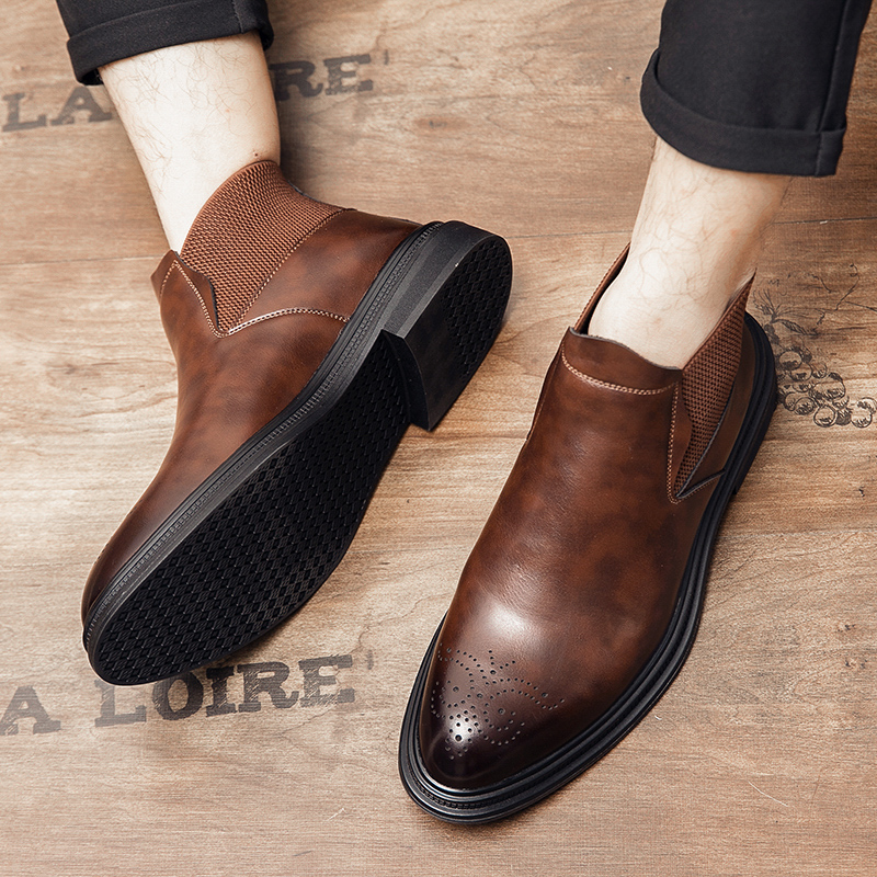 Men'S Shoes Brogues - High-Top-Lederschuhe sind vielseitig einsetzbar für Herren,