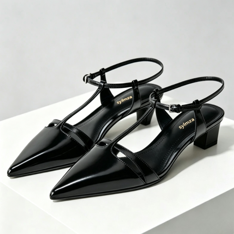 Dress Shoe Pointed - Lackleder Kitten Heel Damen Pumps Sexy