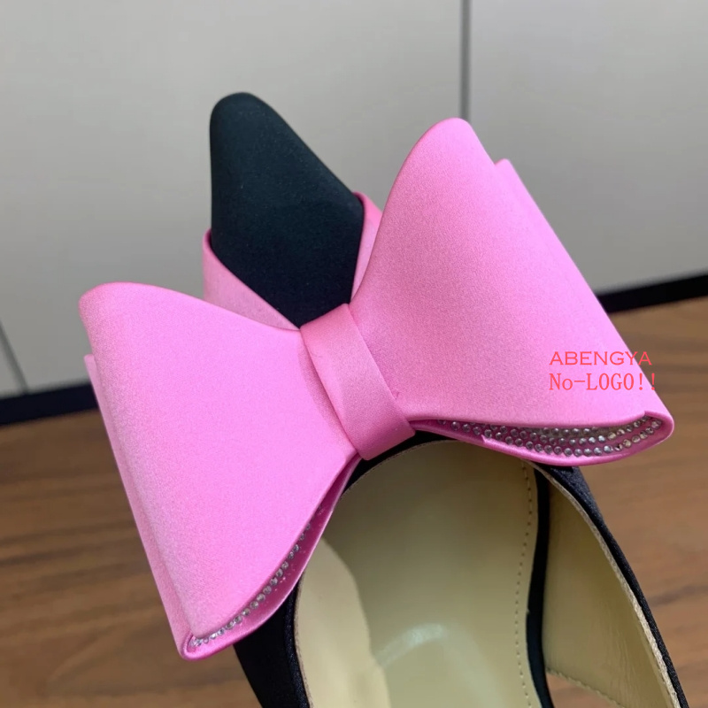 Dress Shoe Pointed - Designer Sexy Seide Rosa Low Heels