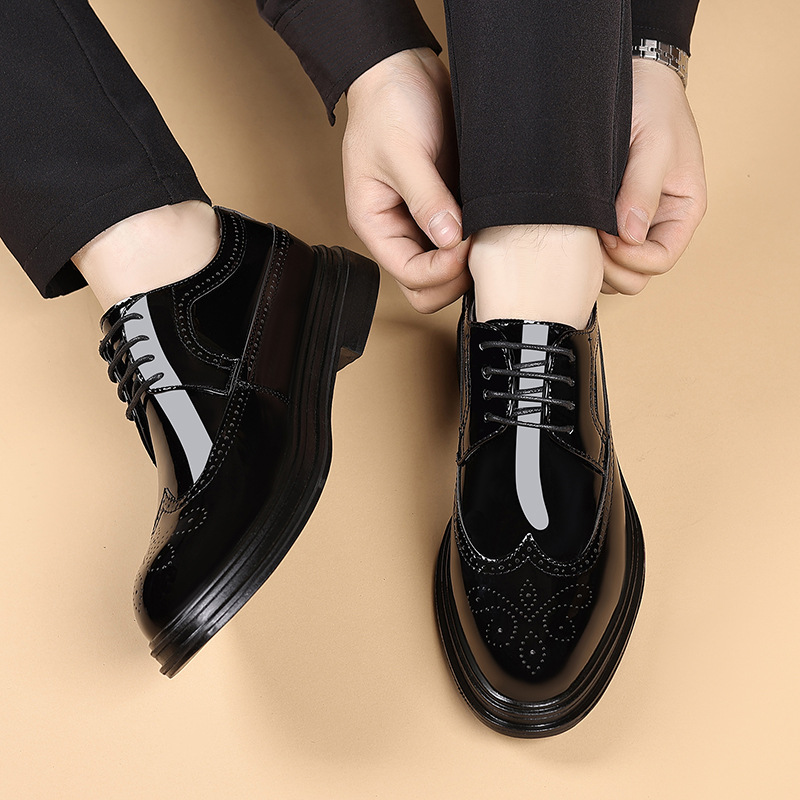 Herren-Lackleder-Brogue-Schuhe – Men'S Shoes Brogues Bewertung und Preis