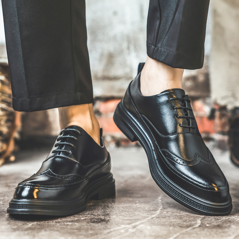 Herren Leder-Schuhe mit Erhöhu – Men'S Shoes Brogues Bewertung und Preis