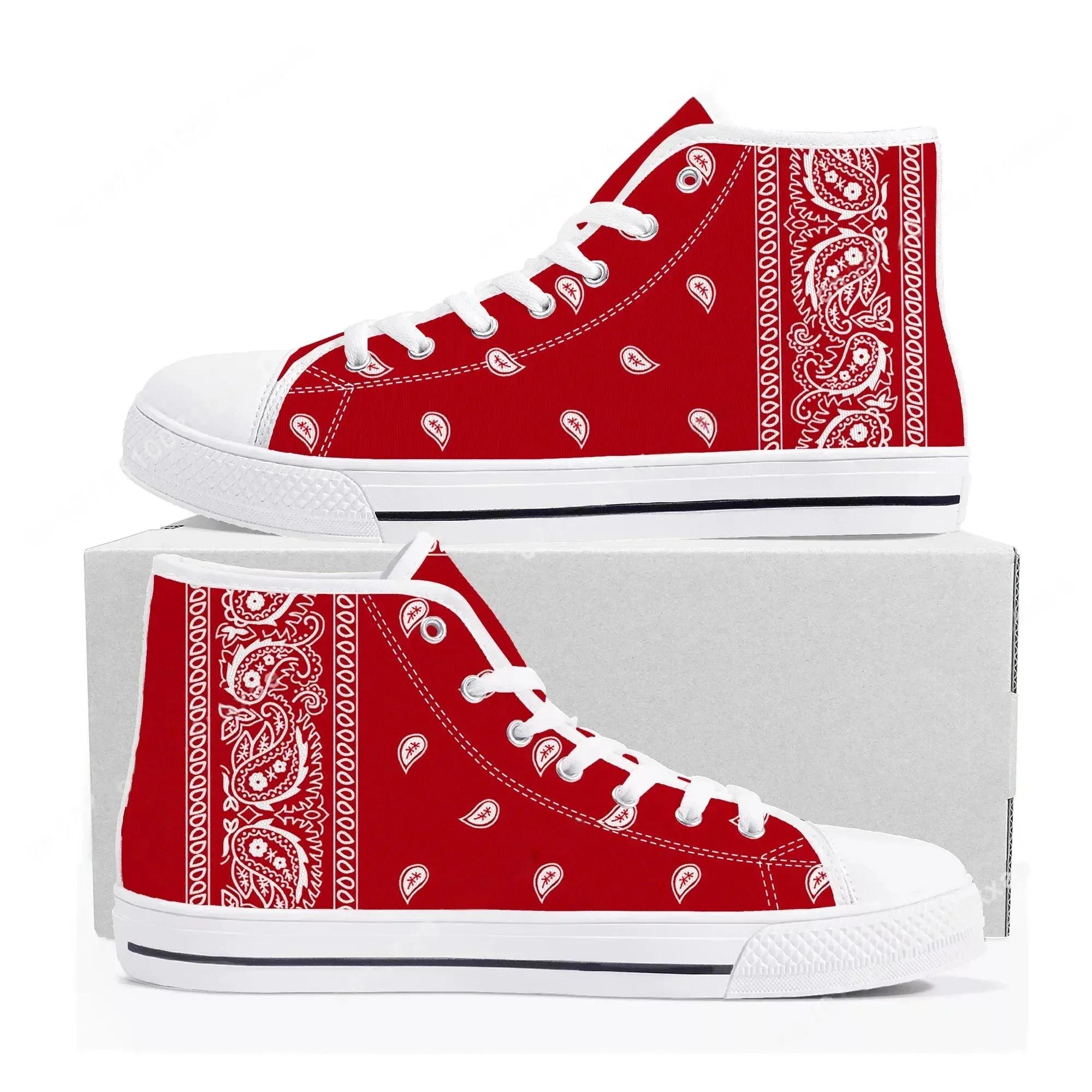 Bandana Paisley High-Top-Sneak – Men Shoes Red Bewertung und Preis