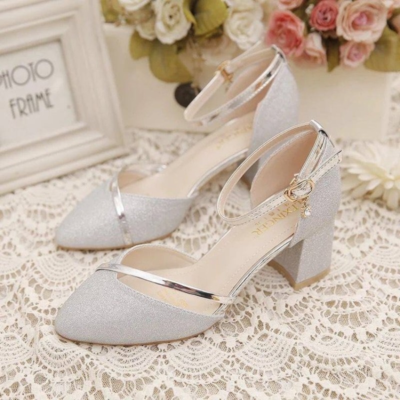 Glitzernde Damen-Pumps mit klo – Dress Shoe Pointed Bewertung und Preis