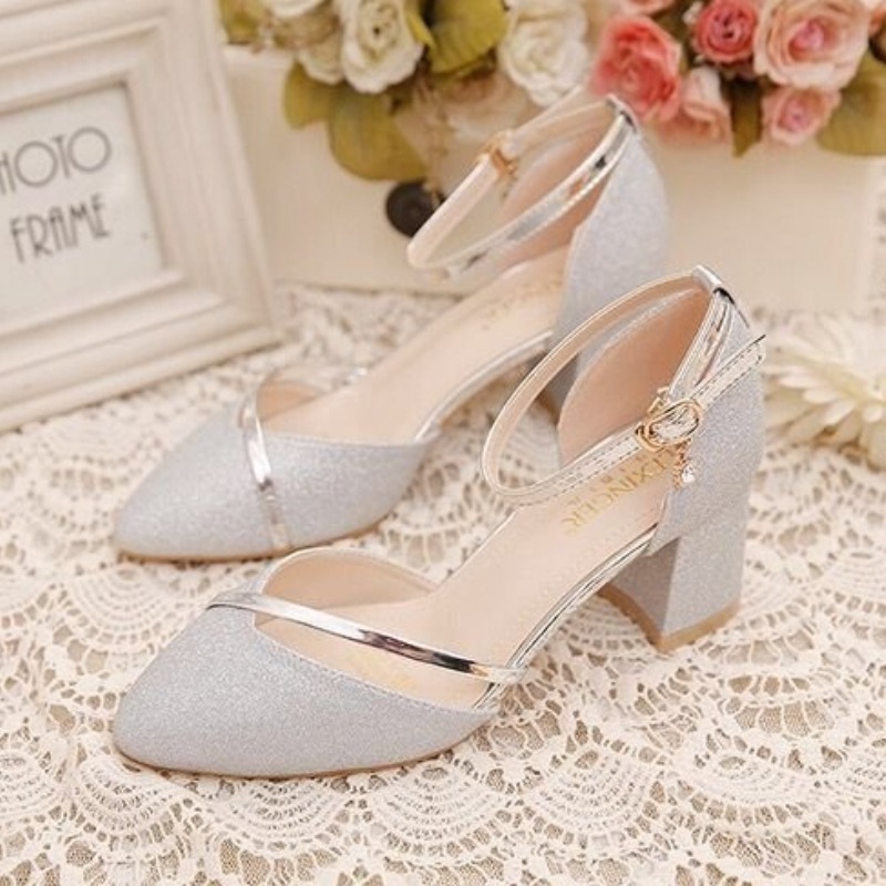 Glitzernde Damen-Pumps mit klo – Dress Shoe Pointed Bewertung und Preis