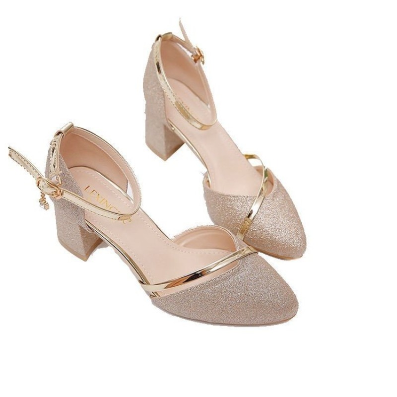 Glitzernde Damen-Pumps mit klo – Dress Shoe Pointed Bewertung und Preis