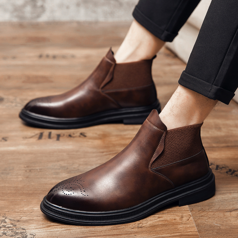 High-Top-Lederschuhe sind viel – Men'S Shoes Brogues Bewertung und Preis