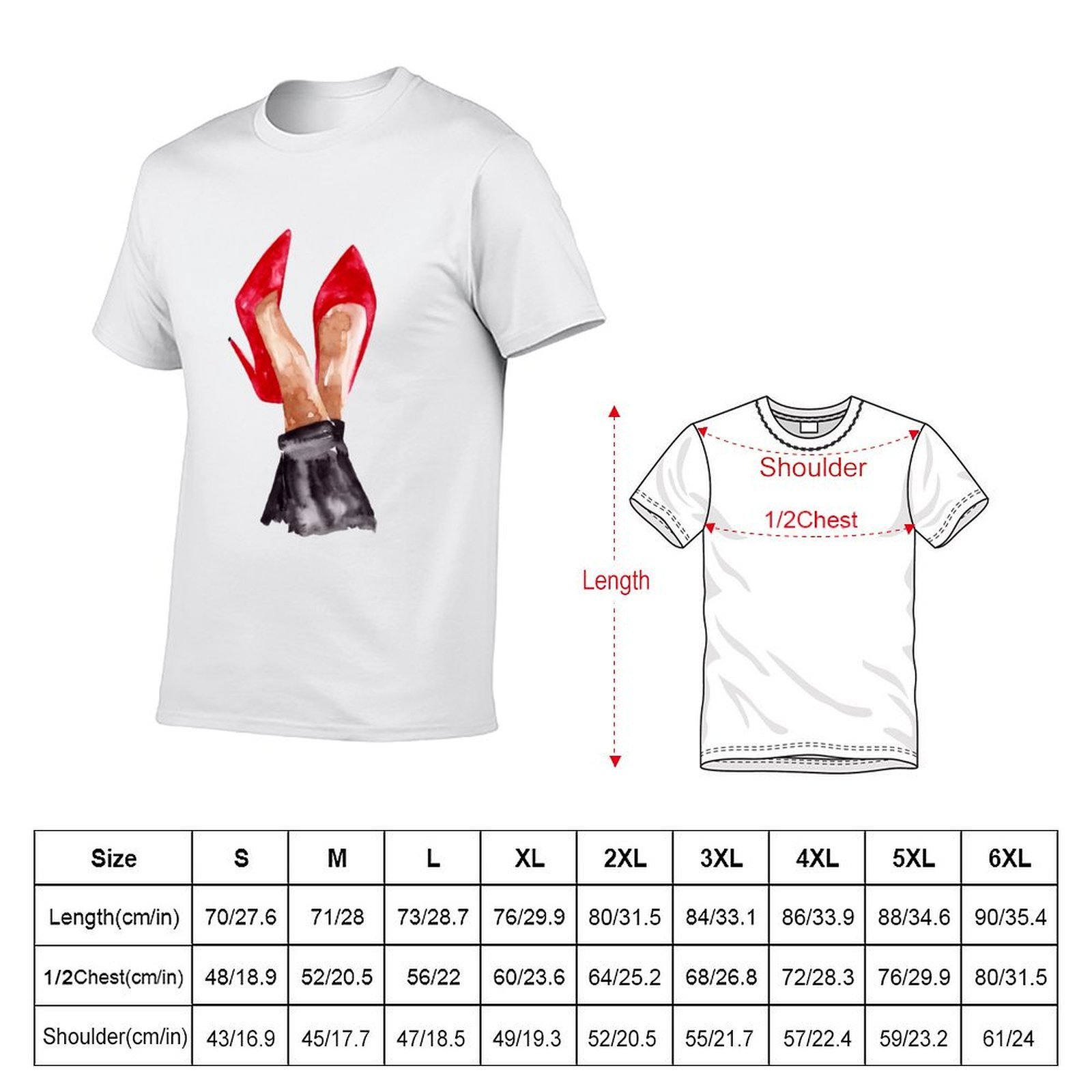 T-Shirt mit Aquarell-Illustrat – Men Shoes Illustration Bewertung und Preis